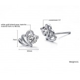 Selling Well all over the World Female Sweetheart Platinum Plating Titanium Earrings 