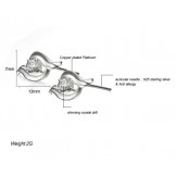 High Quality Female Allergy Free Platinum Plating Titanium Earrings 