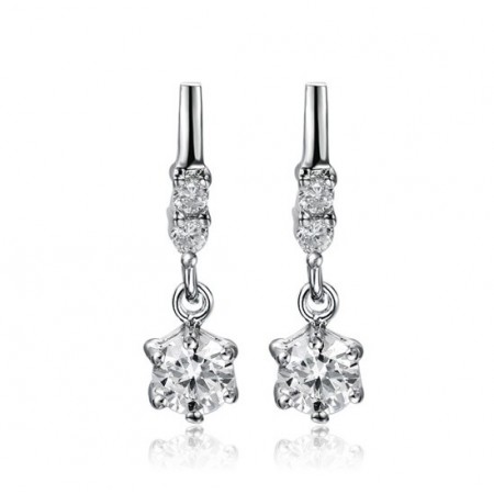 Excellent Quality Female Platinum Plating Titanium Earrings 