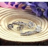 Excellent Quality Female Platinum Plating Titanium Earrings 