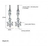 Excellent Quality Female Platinum Plating Titanium Earrings 