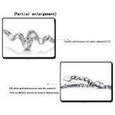 Wide Varieties Female Classic Platinum Plating Titanium Bracelet With Rhinestone