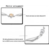 Wide Varieties Female Platinum Plating Titanium Bracelet With Diamond