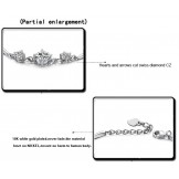 Stable Quality Female Platinum Plating Titanium Bracelet With Diamond