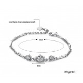 Stable Quality Female Platinum Plating Titanium Bracelet With Diamond