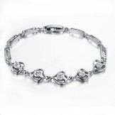 Quality and Quantity Assured Female Platinum Plating Titanium Bracelet With Diamond