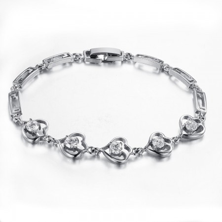 Quality and Quantity Assured Female Platinum Plating Titanium Bracelet With Diamond