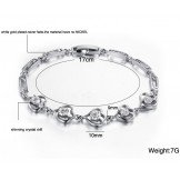 Quality and Quantity Assured Female Platinum Plating Titanium Bracelet With Diamond