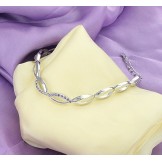 Complete in Specifications Female Platinum Plating Titanium Bracelet With Diamond