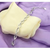 Complete in Specifications Female Platinum Plating Titanium Bracelet With Diamond