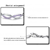 Complete in Specifications Female Platinum Plating Titanium Bracelet With Diamond