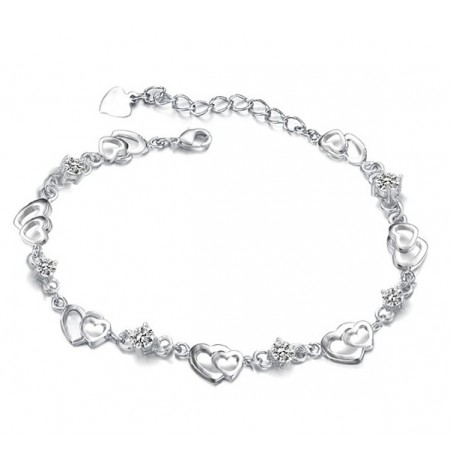 Easy to Use Female Sweetheart Platinum Plating Titanium Bracelet 