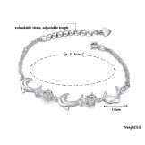 Quality and Quantity Assured Female Dolphin Shape Platinum Plating Titanium Bracelet With Crystal