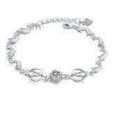 The Queen of Quality Female Dolphin Shape Platinum Plating Titanium Bracelet 