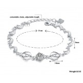The Queen of Quality Female Dolphin Shape Platinum Plating Titanium Bracelet 