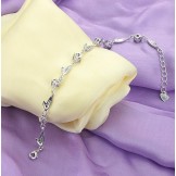 World-wide Renown Female Purple Platinum Plating Titanium Bracelet With Diamond