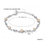 Quality and Quantity Assured Female Purple Platinum Plating Titanium Bracelet With Diamond