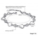 Reliable Quality Female ELegant Platinum Plating Titanium Bracelet With Purple Diamond