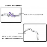 Reliable Quality Female Platinum Plating Titanium Bracelet With Rhinestone