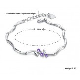 Reliable Quality Female Platinum Plating Titanium Bracelet With Rhinestone