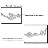 Dependable Performance Female Clover Shape Platinum Plating Titanium Bracelet With Diamond
