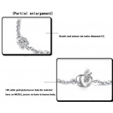 Reliable Reputation Female Hollow Platinum Plating Titanium Bracelet With Rhinestone