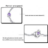 Reliable Reputation Female Hollow Platinum Plating Titanium Bracelet With Rhinestone