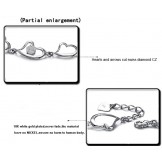 Quality and Quantity Assured Female Sweetheart Platinum Plating Titanium Bracelet With Diamond