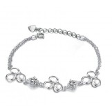 Wide Varieties Female Fade-Proof Platinum Plating Titanium Bracelet