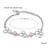 Wide Varieties Female Fade-Proof Platinum Plating Titanium Bracelet
