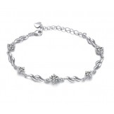 Reliable Reputation Female Lovely Platinum Plating Titanium Bracelet