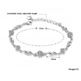 Reliable Reputation Female Lovely Platinum Plating Titanium Bracelet