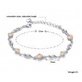 Reliable Reputation Female Lovely Platinum Plating Titanium Bracelet
