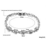 Quality and Quantity Assured Female Clover Shape Platinum Plating Titanium Bracelet 