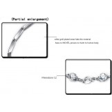 The Queen of Quality Female Platinum Plating Titanium Bracelet With Rhinestone