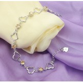 The Queen of Quality Female Sweetheart Platinum Plating Titanium Bracelet With Diamond