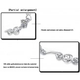 Stable Quality Female Platinum Plating Titanium Bracelet With Rhinestone