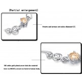 Stable Quality Female Platinum Plating Titanium Bracelet With Rhinestone