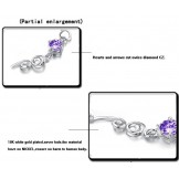 Stable Quality Female Platinum Plating Titanium Bracelet With Rhinestone