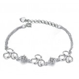 Quality and Quantity Assured Female Platinum Plating Titanium Bracelet With Diamond