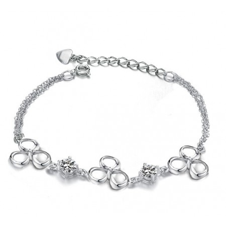 Quality and Quantity Assured Female Platinum Plating Titanium Bracelet With Diamond