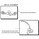 Quality and Quantity Assured Female Platinum Plating Titanium Bracelet With Diamond