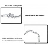 World-wide Renown Female Platinum Plating Titanium Bracelet With Diamond