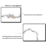 World-wide Renown Female Platinum Plating Titanium Bracelet With Diamond