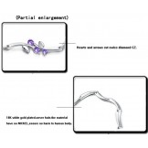 World-wide Renown Female Platinum Plating Titanium Bracelet With Diamond