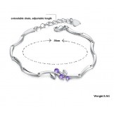 World-wide Renown Female Platinum Plating Titanium Bracelet With Diamond