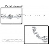 Durable in Use Female Dolphin Shape Platinum Plating Titanium Bracelet With Diamond