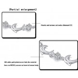 High Quality Female Dolphin Shape Platinum Plating Titanium Bracelet With Diamond