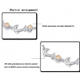 High Quality Female Dolphin Shape Platinum Plating Titanium Bracelet With Diamond