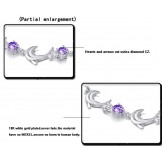 High Quality Female Dolphin Shape Platinum Plating Titanium Bracelet With Diamond